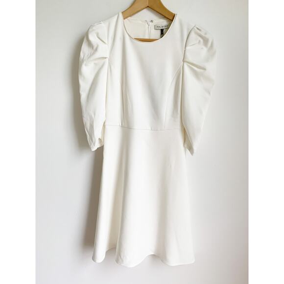 HALSTON Draped Sleeve Dress - Chalk white - Size 0 - NWT - Picture 3 of 6